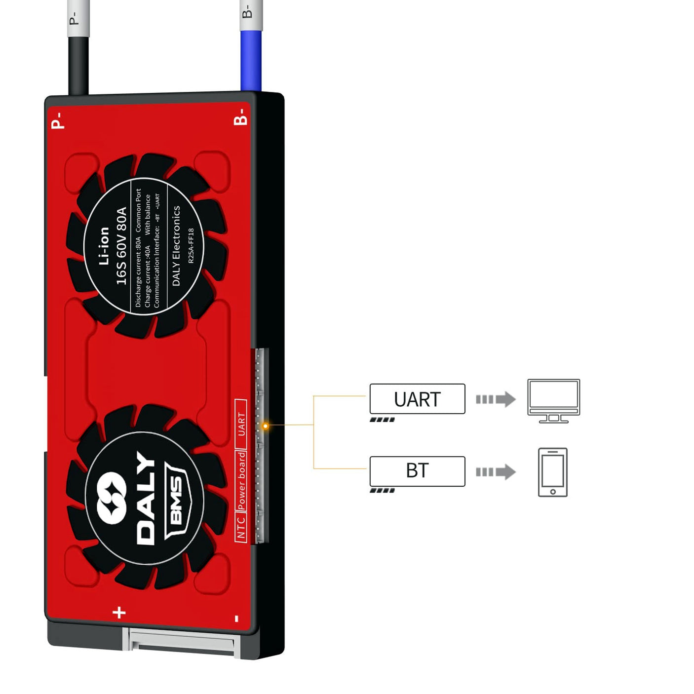 BMS Daly 60V 16S 80A
