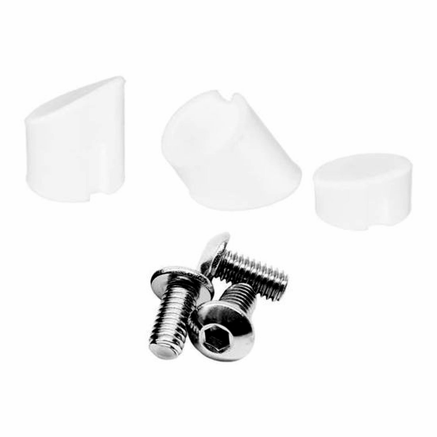 Bouchons gardes boue blanc et 3 vis inox Xiaomi M365 & Pro