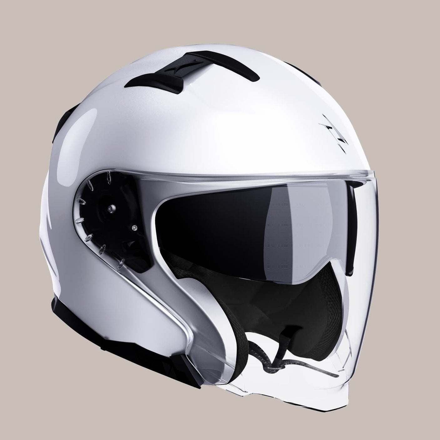 Casque JET FRV blanc brillant (taille XS à XXL) S