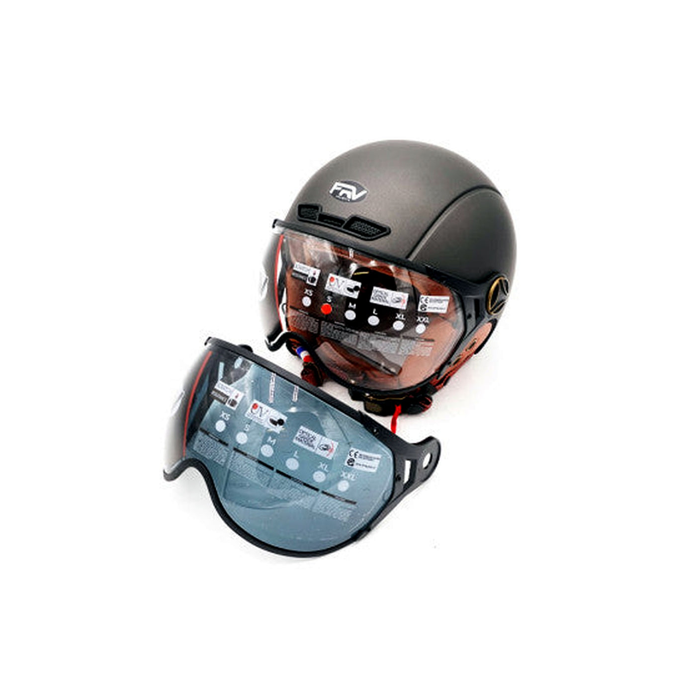 Casque JET FRV bleu mat caméléon (taille XS à XXL) XL