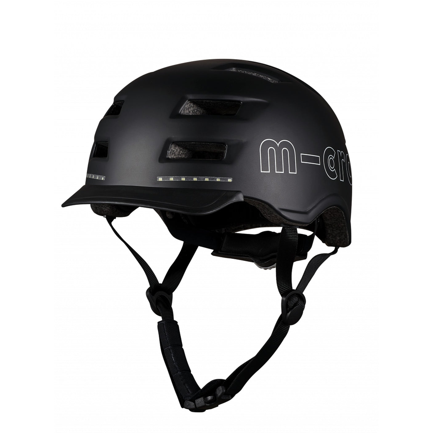 Casque velo / trottinette noir avec LED M