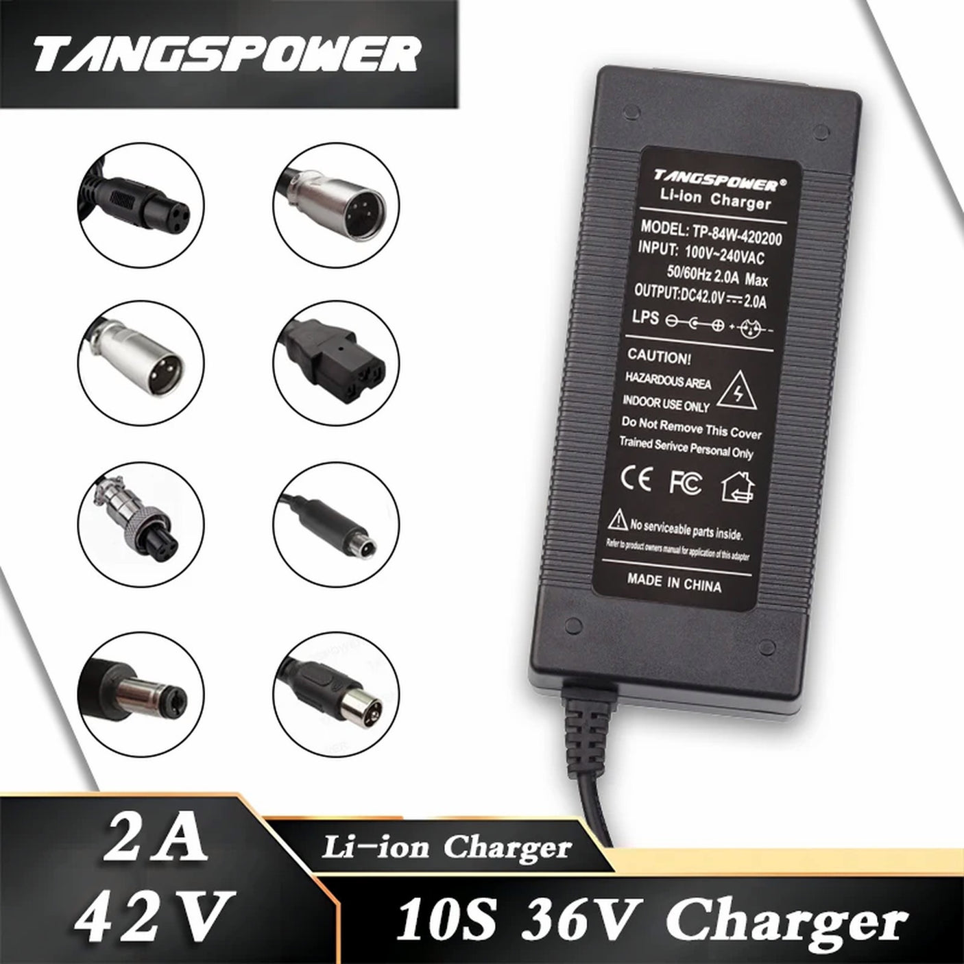 Chargeur 36V - 42V / 2A (connecteur DC 5.5 - 2.1mm)