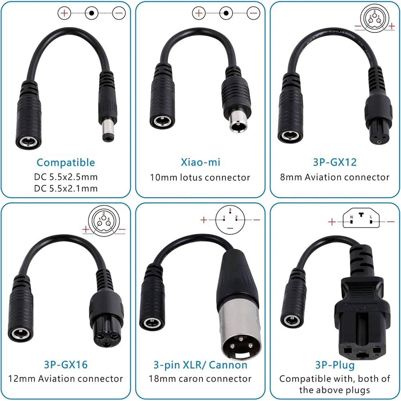 Chargeur 36V 42V 3A avec connecteur GX16-3p pour trottinette electrique