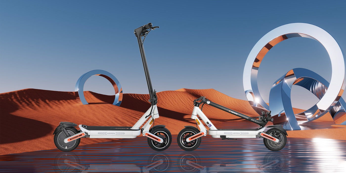 Kepow E12 trottinette electrique banner hero deux couleurs