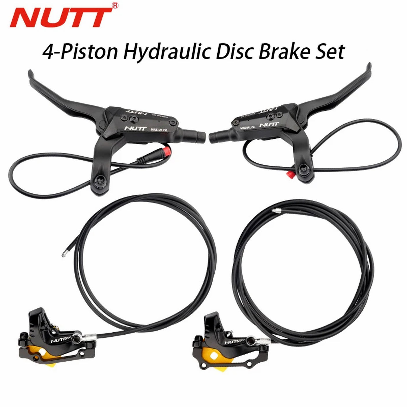Kit Freins Hydrauliques 4 Pistons Connecteur Etanche (2 Etriers Droit)
