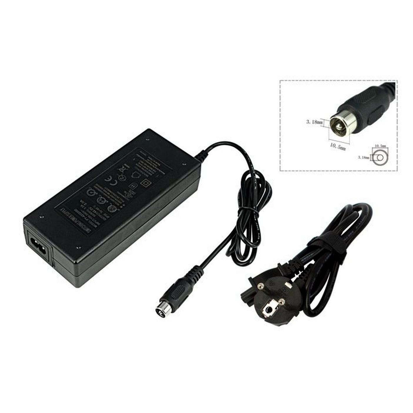 Pack Chargeur 36V ➡ 42V / 2A (connecteur RCA)