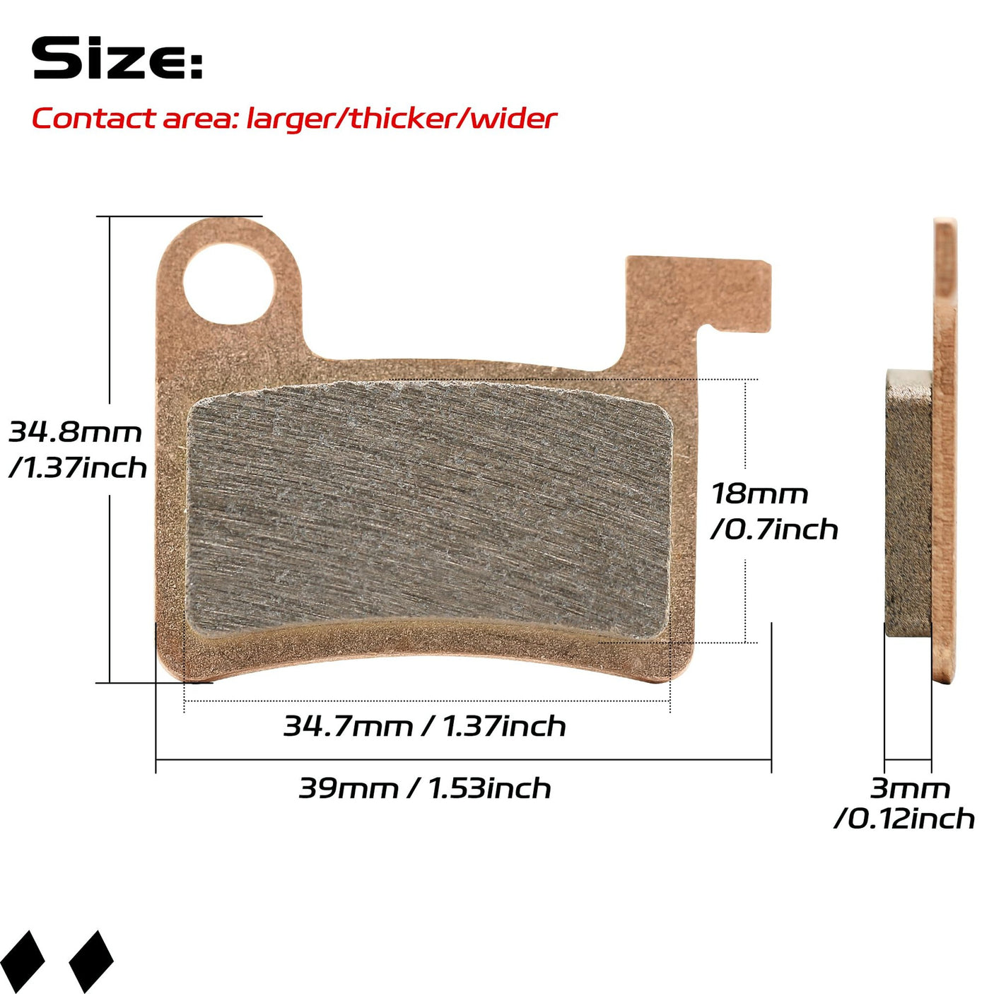 Plaquettes de freins semi metal Dyisland