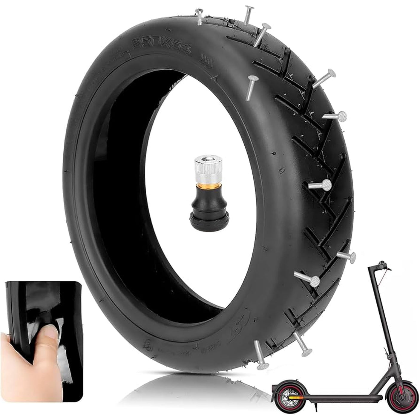 Pneu 250x54 tubeless + gel anti-crevaison Xiaomi Scooter 4