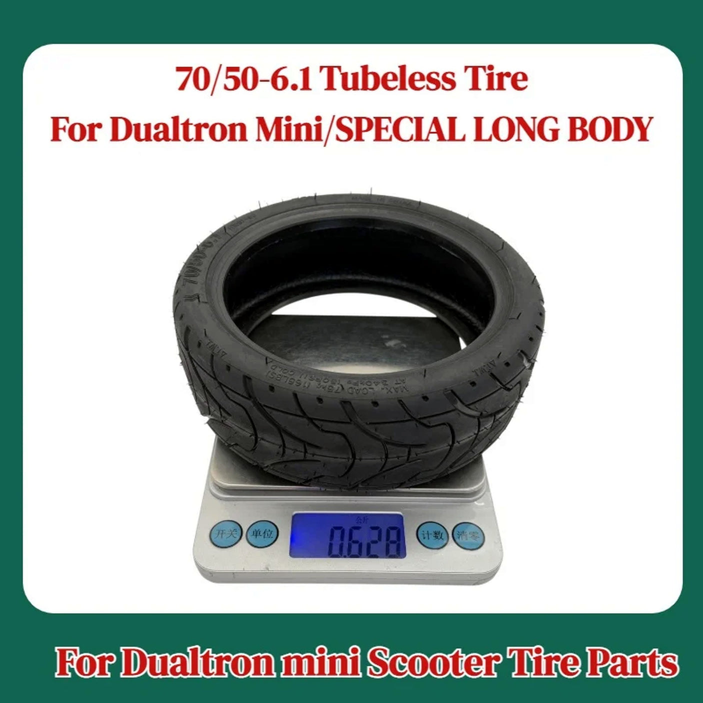 Pneu 70/50-6.1 tubeless Dualtron Mini Pop Togo Aminia (8.5x3)