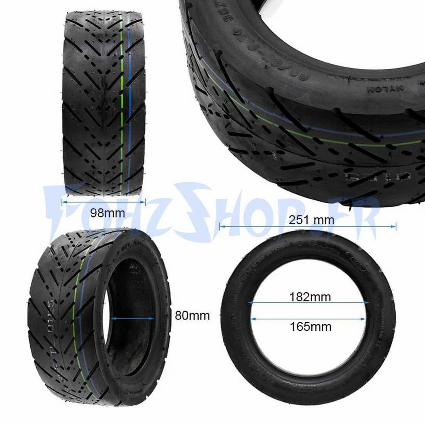 Pneu 90/65-6.5 CST route gel anti crevaison