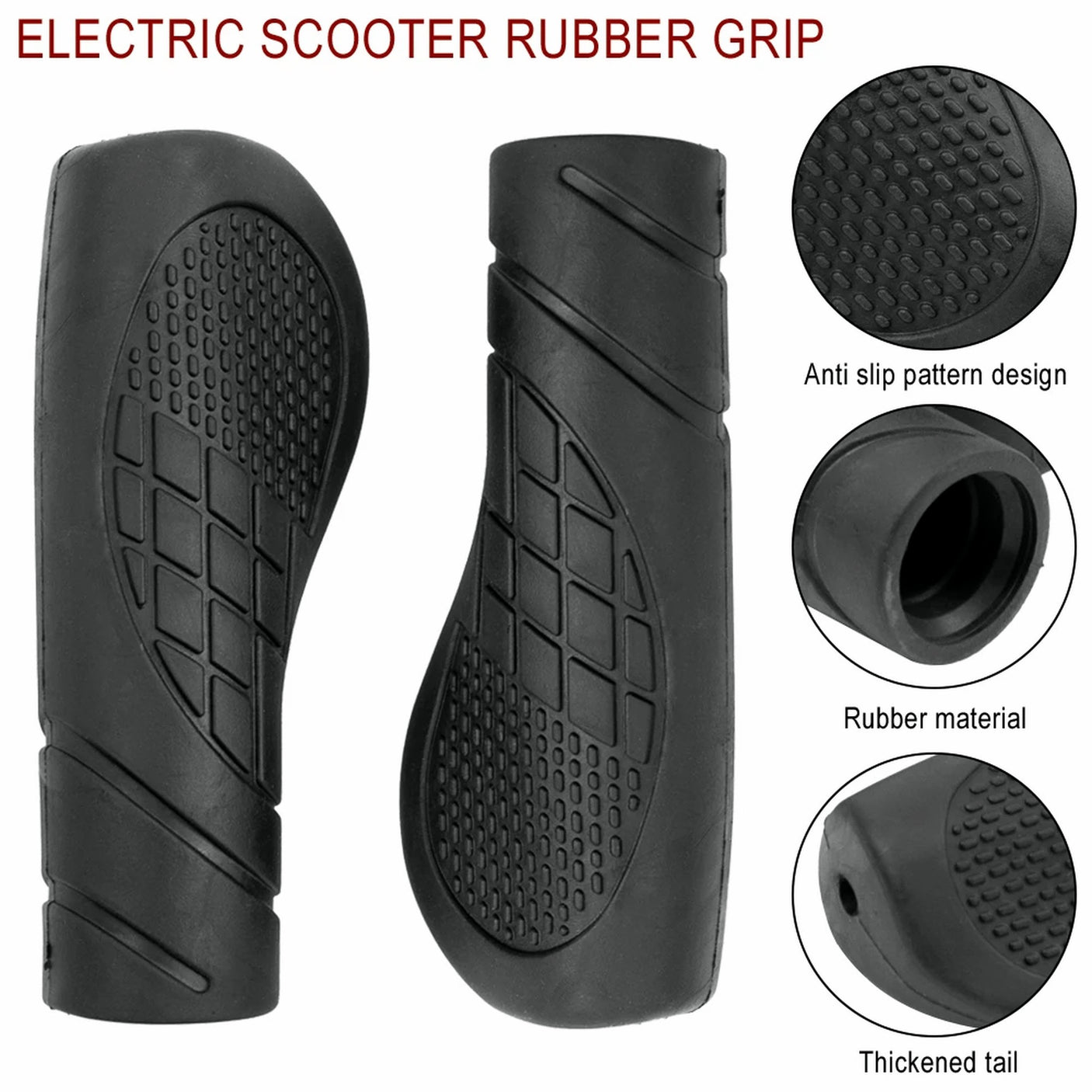 Poignée silicone noir Kugoo M4