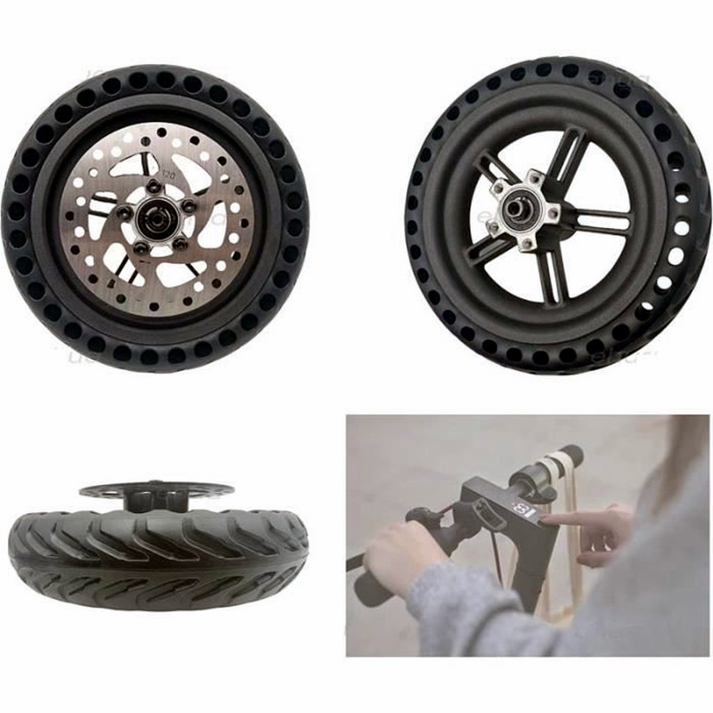 Roue arriere avec pneu plein Xiaomi M365