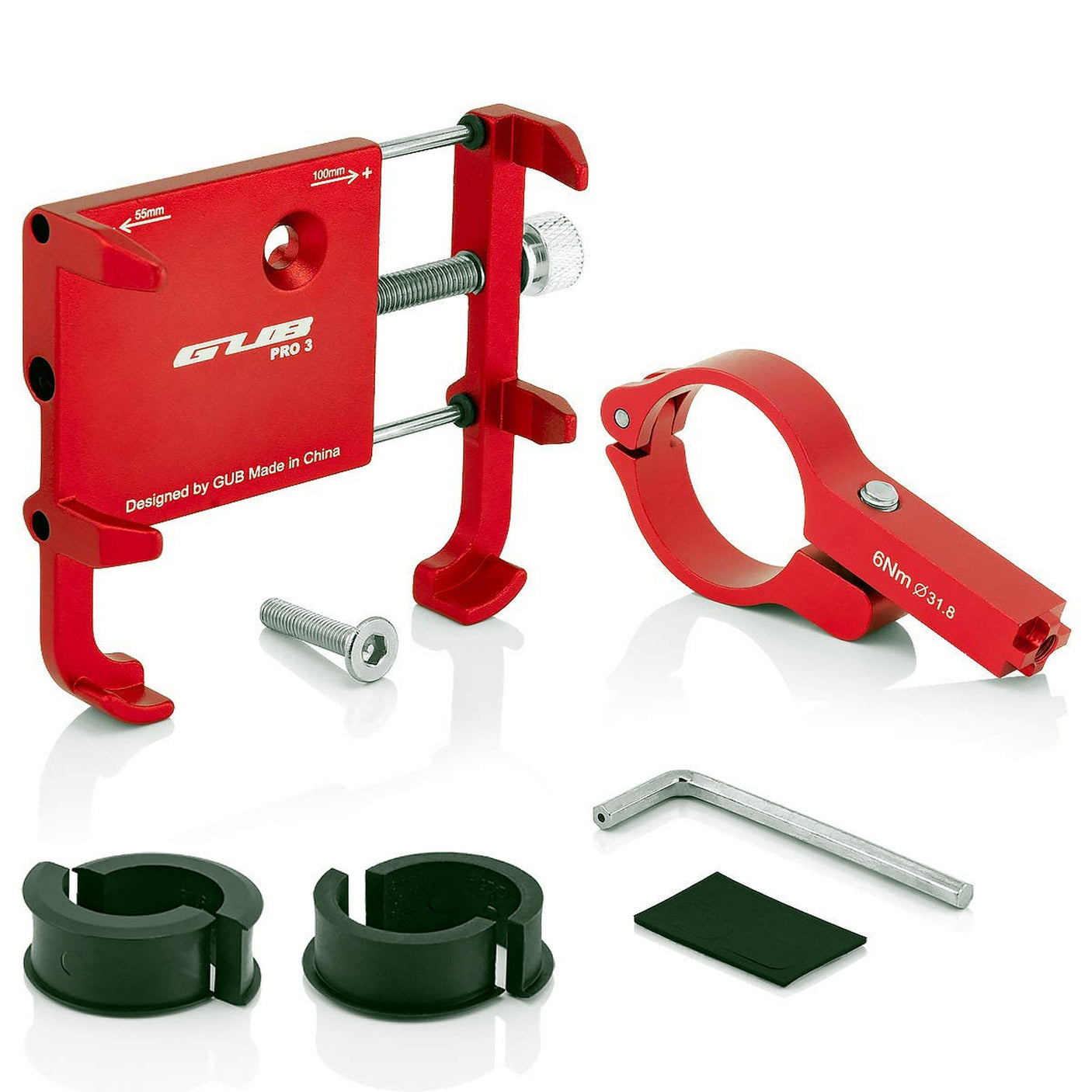 Support téléphone GUB Pro 1 rouge