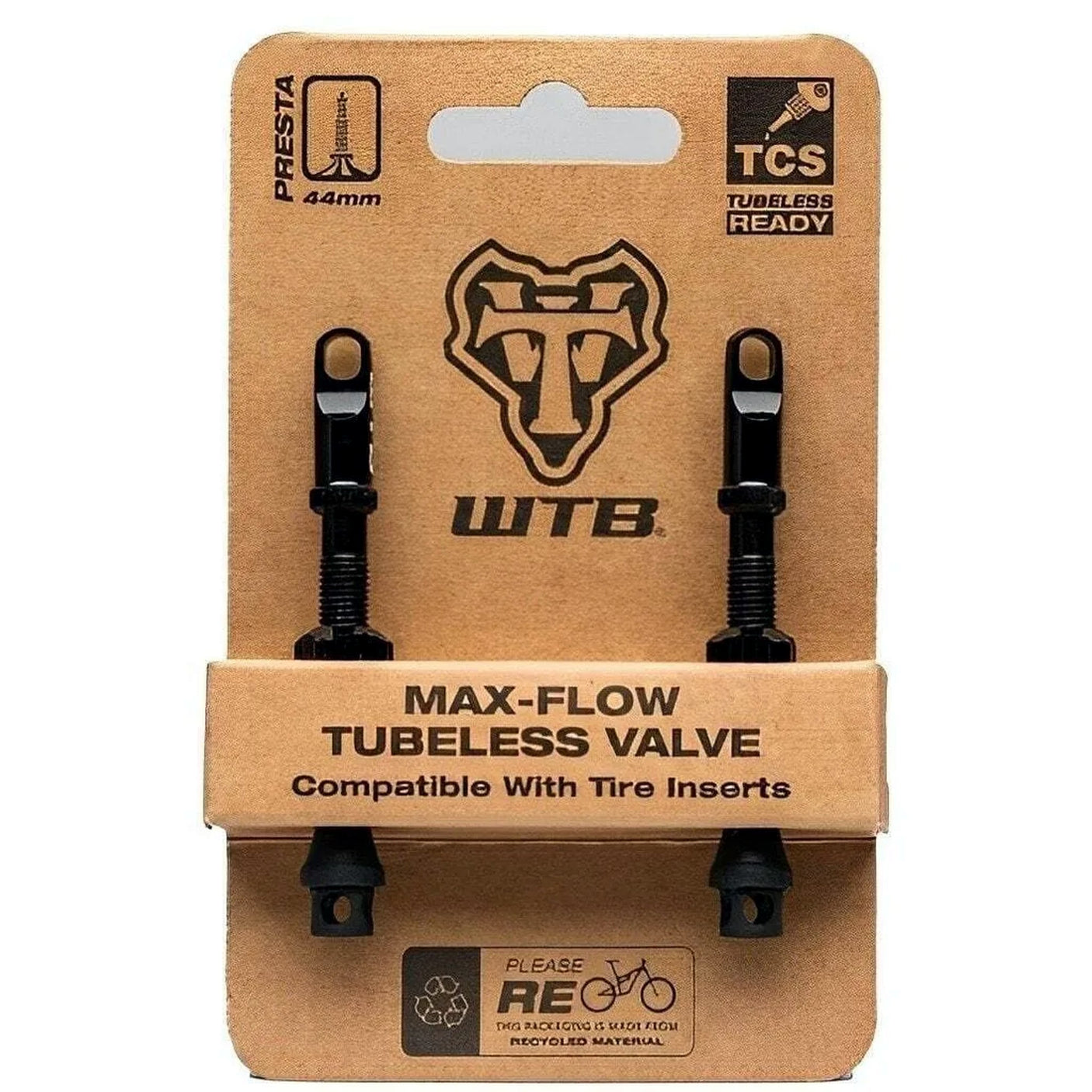 Lot de 10 valves Presta droites 44mm pour pneu tubeless de trottinette
