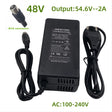 PACK Chargeur 48V ➡ 54.6V / 2A (connecteur RCA)
