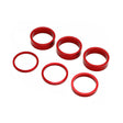 Bagues rehausse guidon rouge/or/bleu/noir x6 pcs Rouge