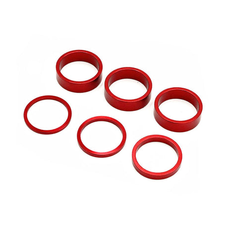 Bagues rehausse guidon rouge/or/bleu/noir x6 pcs Rouge