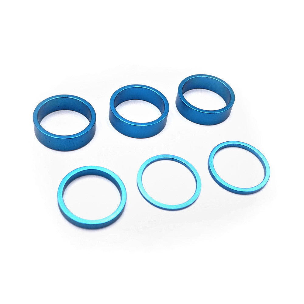 Bagues rehausse guidon rouge/or/bleu/noir x6 pcs Bleu