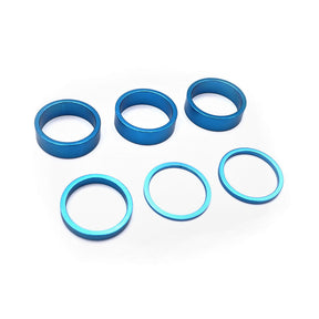 Bagues rehausse guidon rouge/or/bleu/noir x6 pcs Bleu