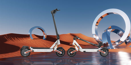 Kepow E12 trottinette électrique disponible en gris et blanc, design urbain