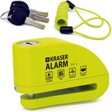 Antivol bloque disque alarme Jaune