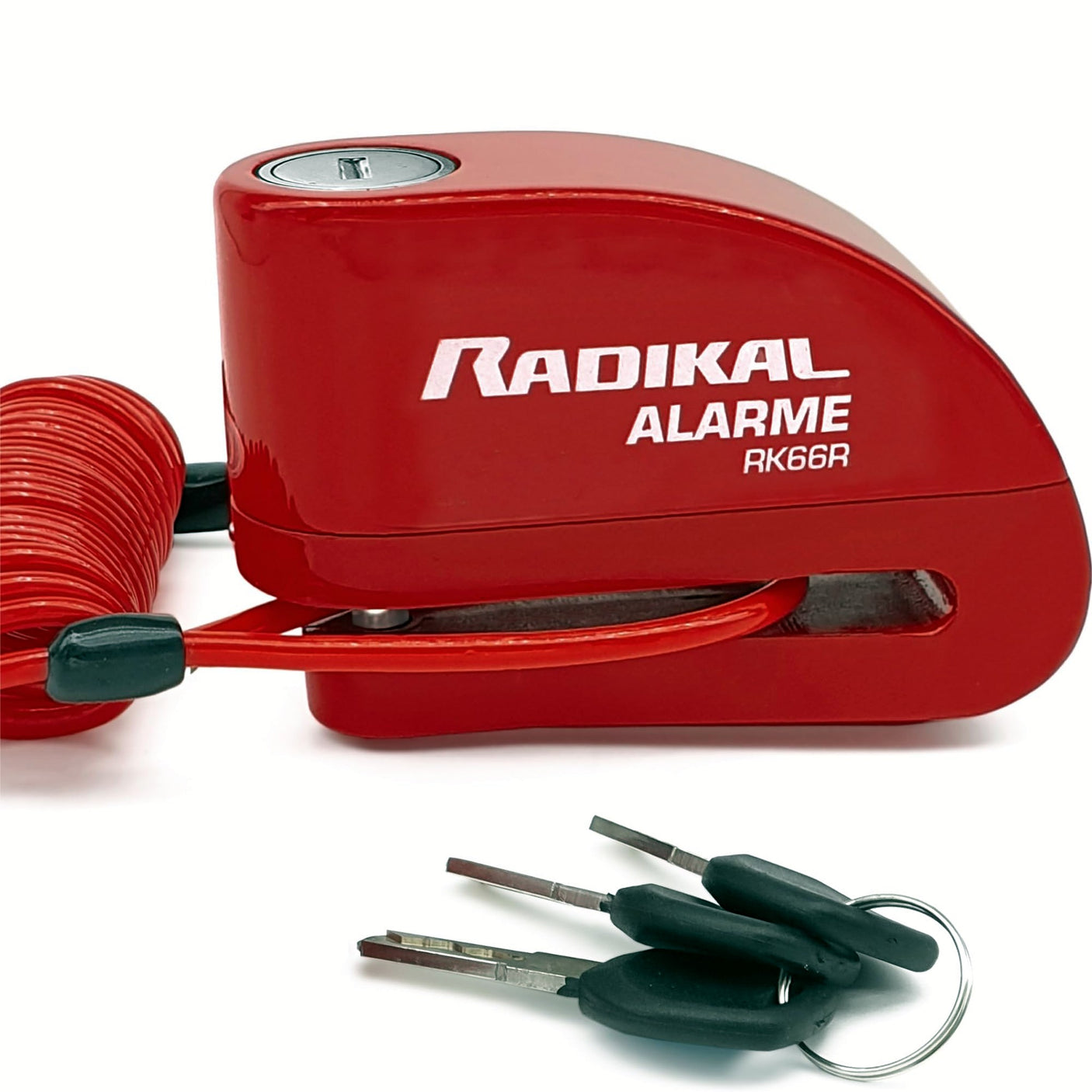 Antivol bloque disque alarme Rouge