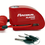 Antivol bloque disque alarme Rouge