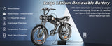 Batterie lithium amovible 48V 23Ah Emoko C93, UL certifiée, BMS, autonomie 150km