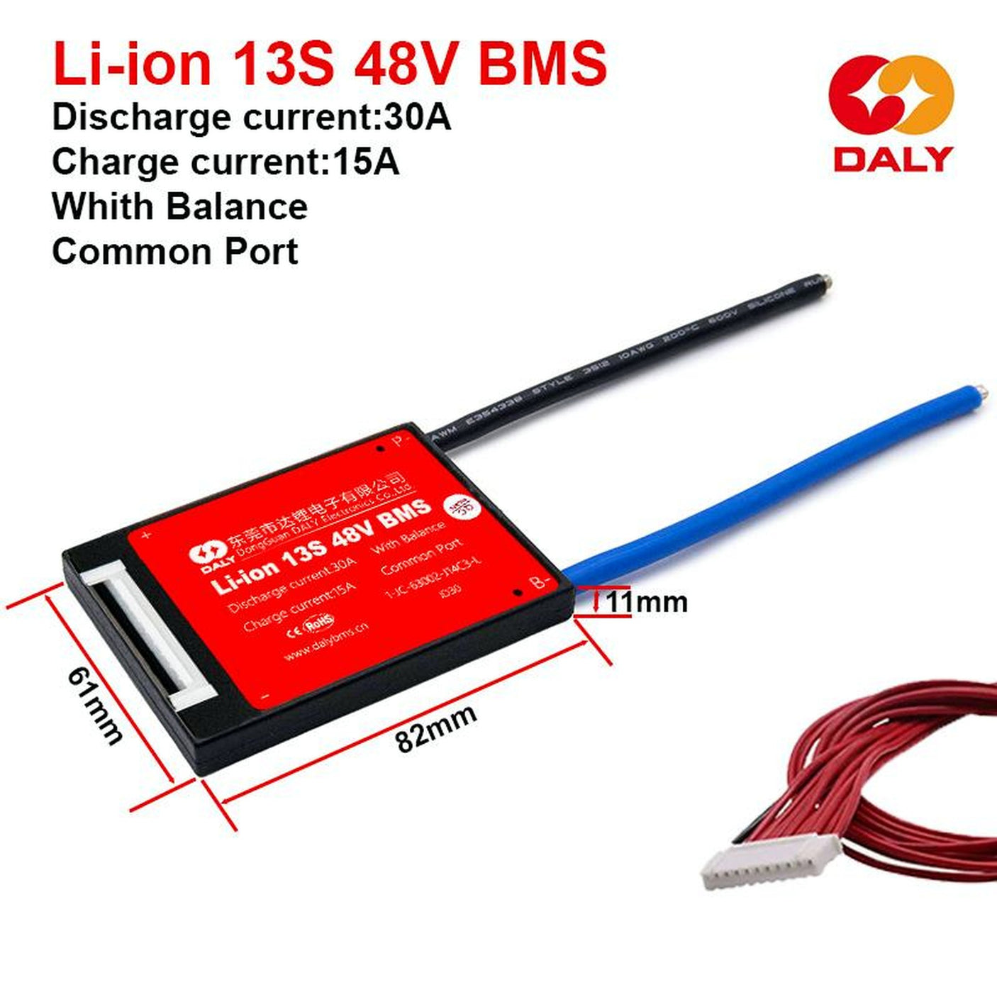 BMS Daly 48V 13S 30A