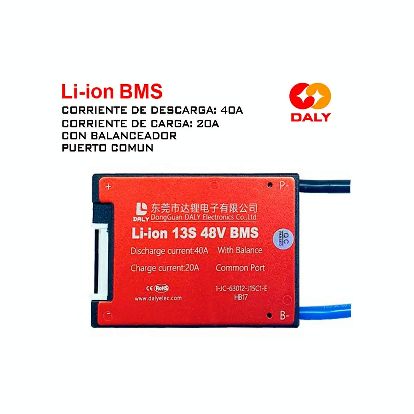 BMS Daly 48V 13S 40A
