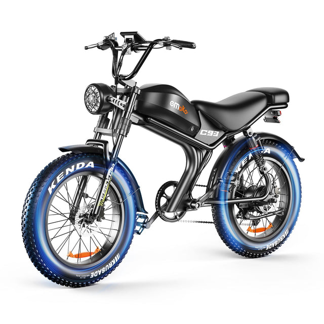 Emoko C93 Single 1000W noir, fat bike electrique