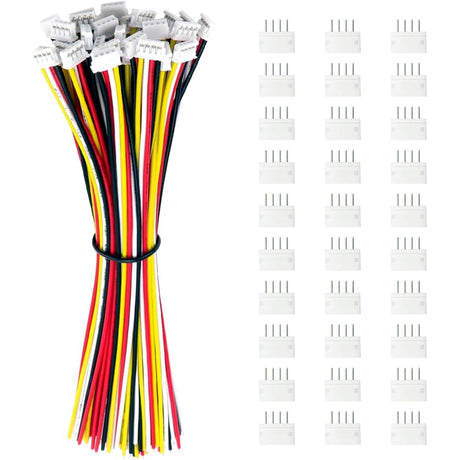 Lot de 5 connecteurs JST males 4 broches pre-cables pour trottinette electrique