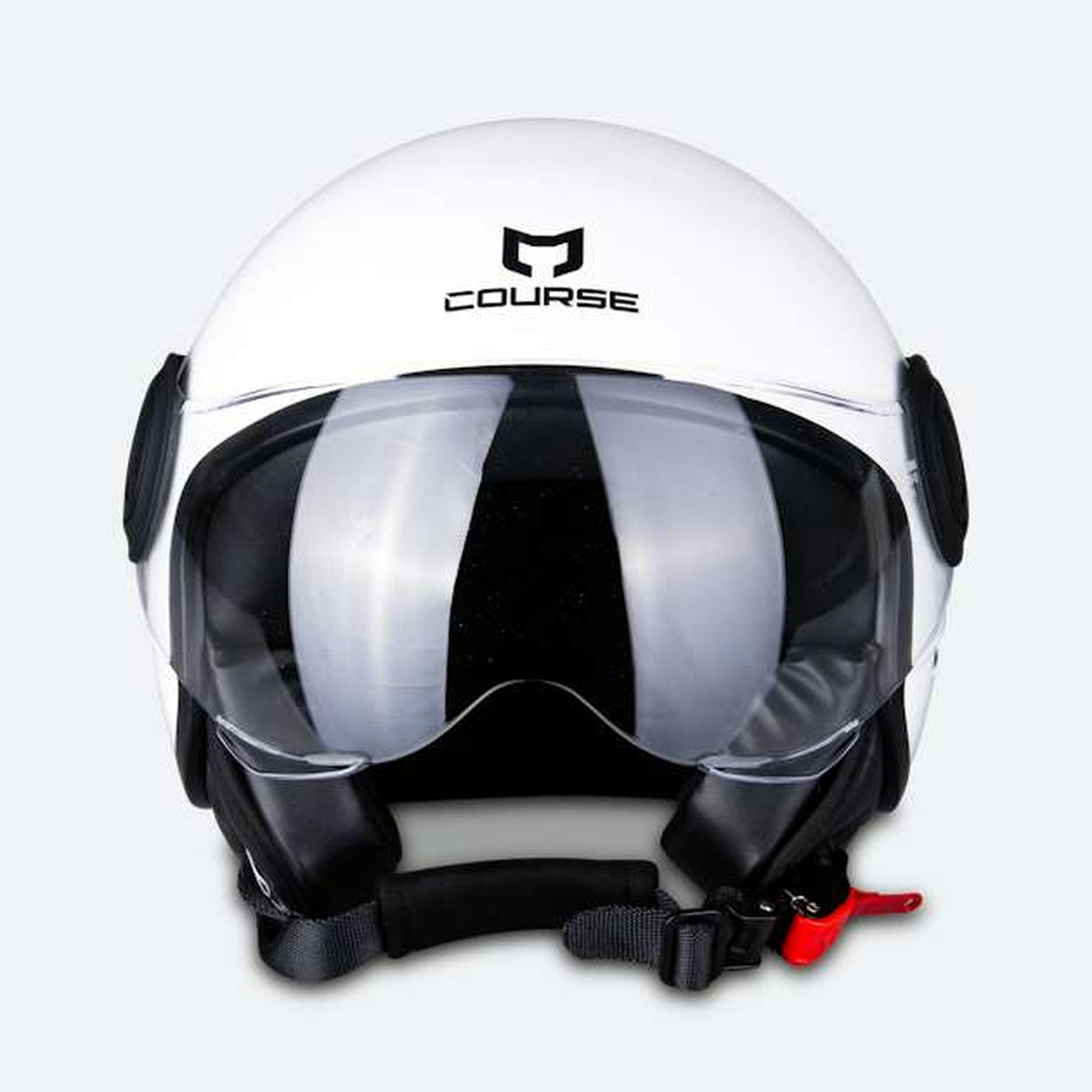 Casque JET FRV blanc brillant (taille XS à XXL) XL