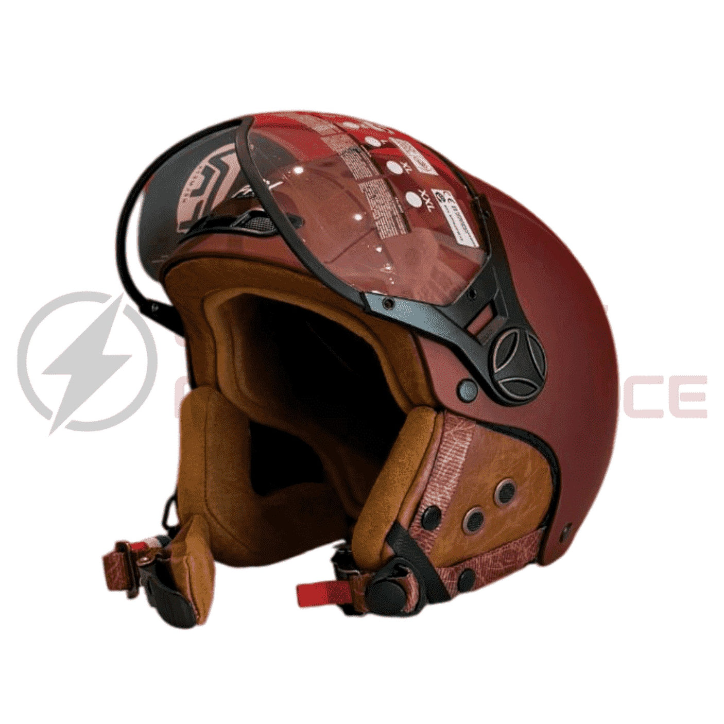 Casque JET FRV bordeaux mat (taille XS à XXL) S
