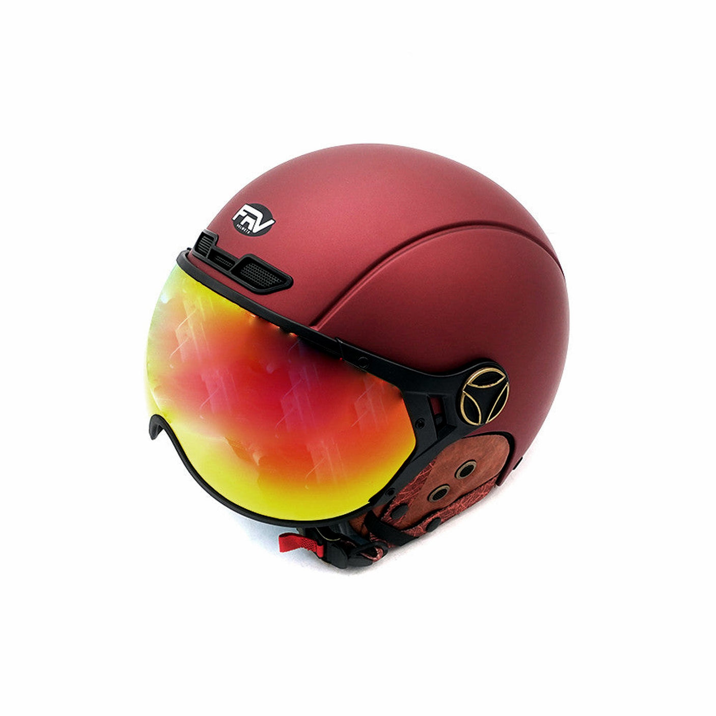 Casque JET FRV bordeaux mat (taille XS à XXL) S