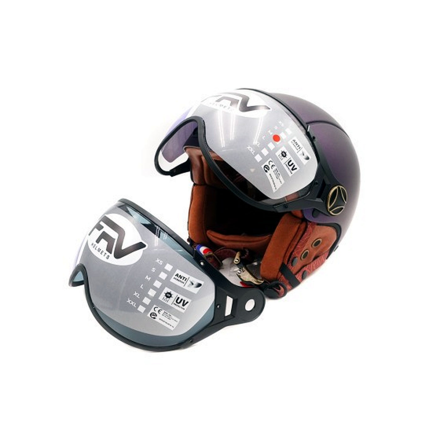 Casque JET FRV noir mat (taille XS à XXL) L