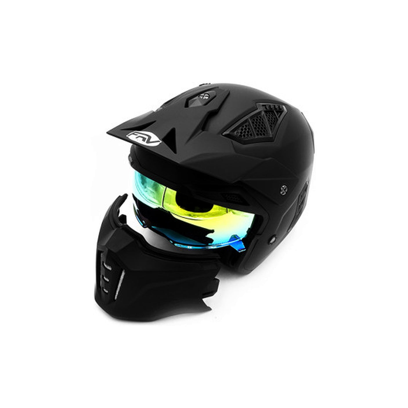 Casque JET FRV noir mat (taille XS à XXL) XL