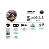 Casque JET FRV noir mat (taille XS à XXL) XL