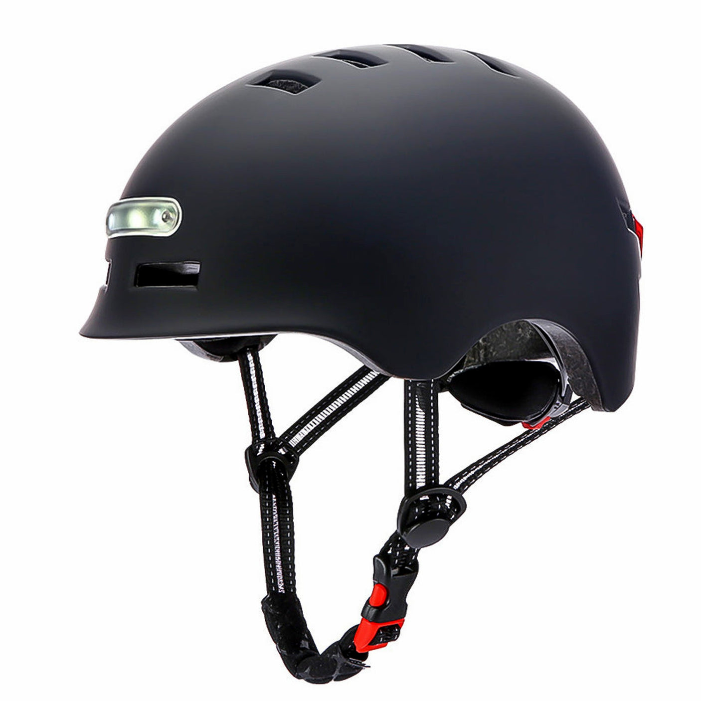 Casque trottinette noir avec LED L