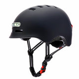 Casque trottinette noir avec LED L