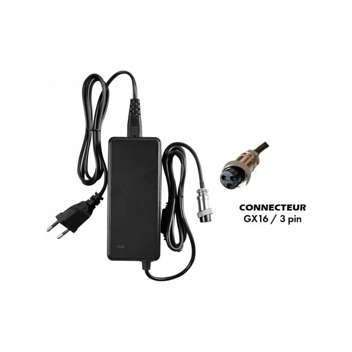 Chargeur 36V ➡ 42V / 2A (connecteur GX16-3p)
