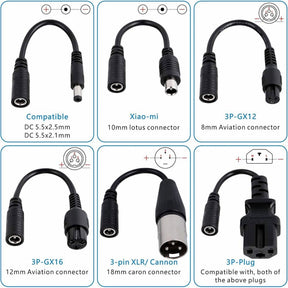 Chargeur 36V 42V 3A avec connecteur GX16-3p pour trottinette electrique