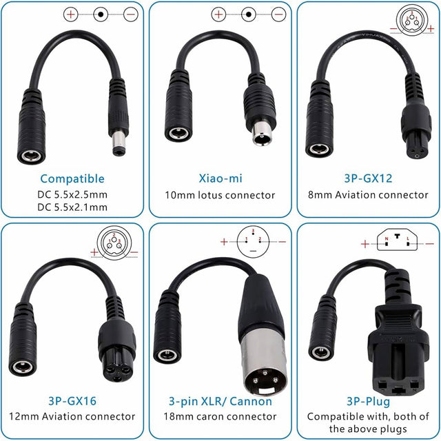 Chargeur 36V 42V 3A avec connecteur GX16-3p pour trottinette electrique