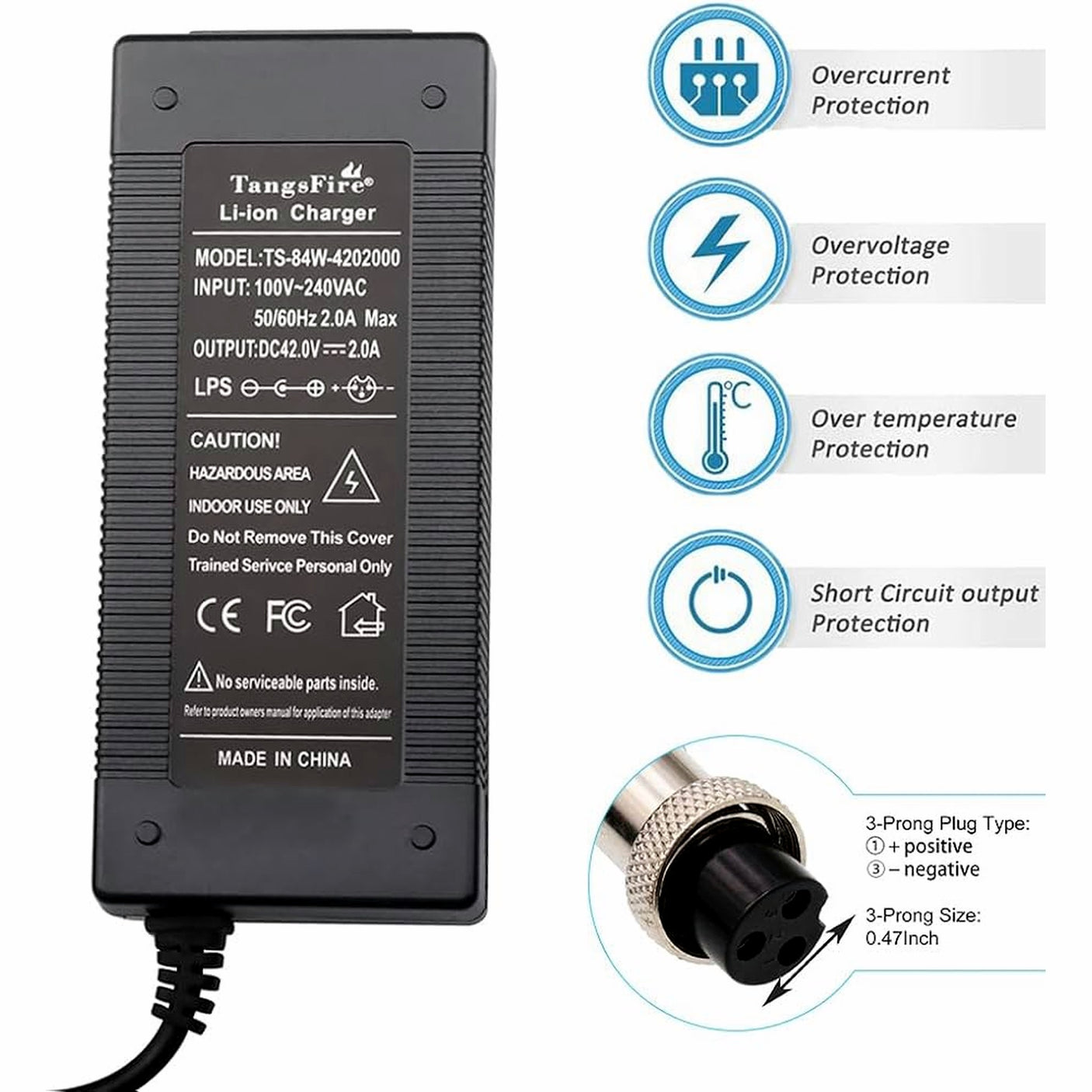 Chargeur 36V➡ 42V / 3A (connecteur GX16-3p)