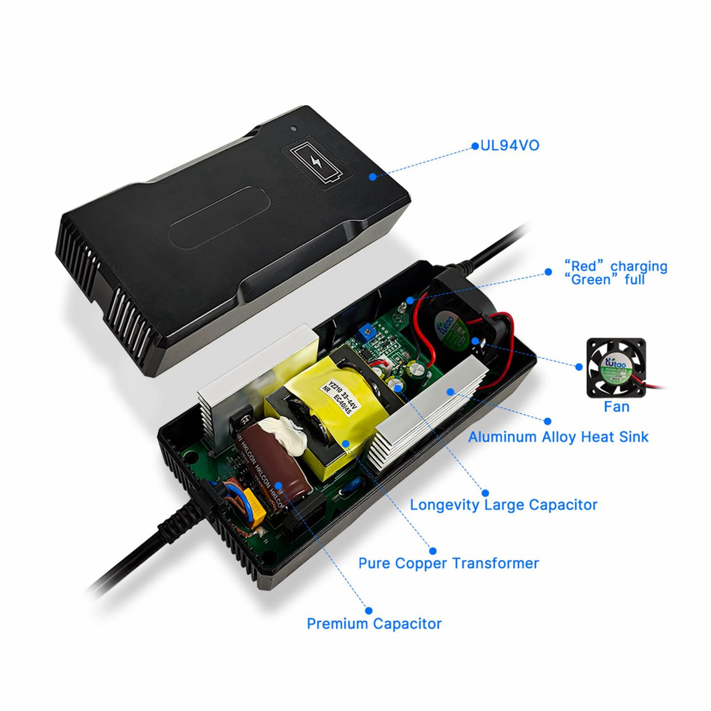 Chargeur 52V ➡ 58.8V / 2A (connecteur GX16-3p)