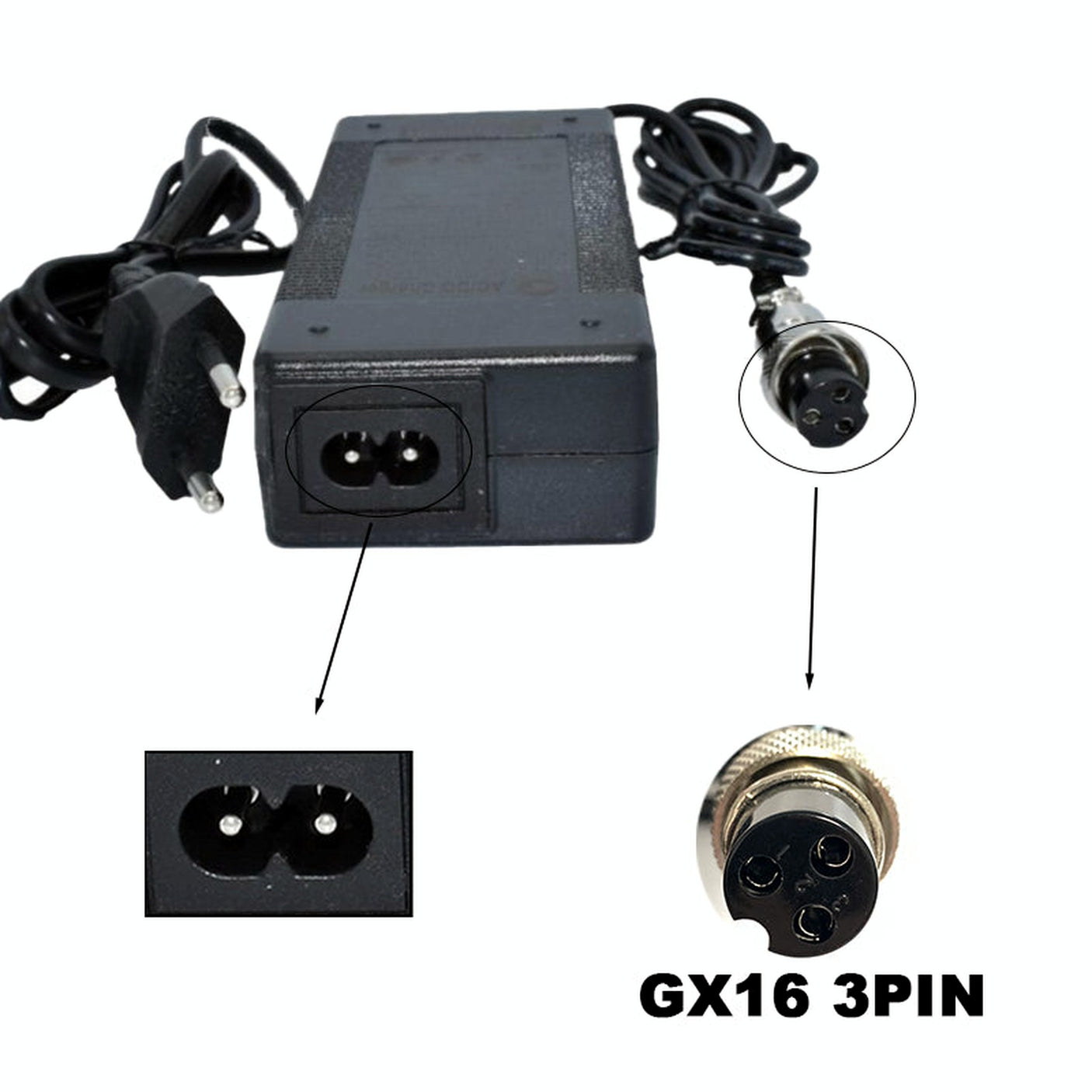 Chargeur 52V➡ 58,8V / 3A (connecteur GX16-3p)