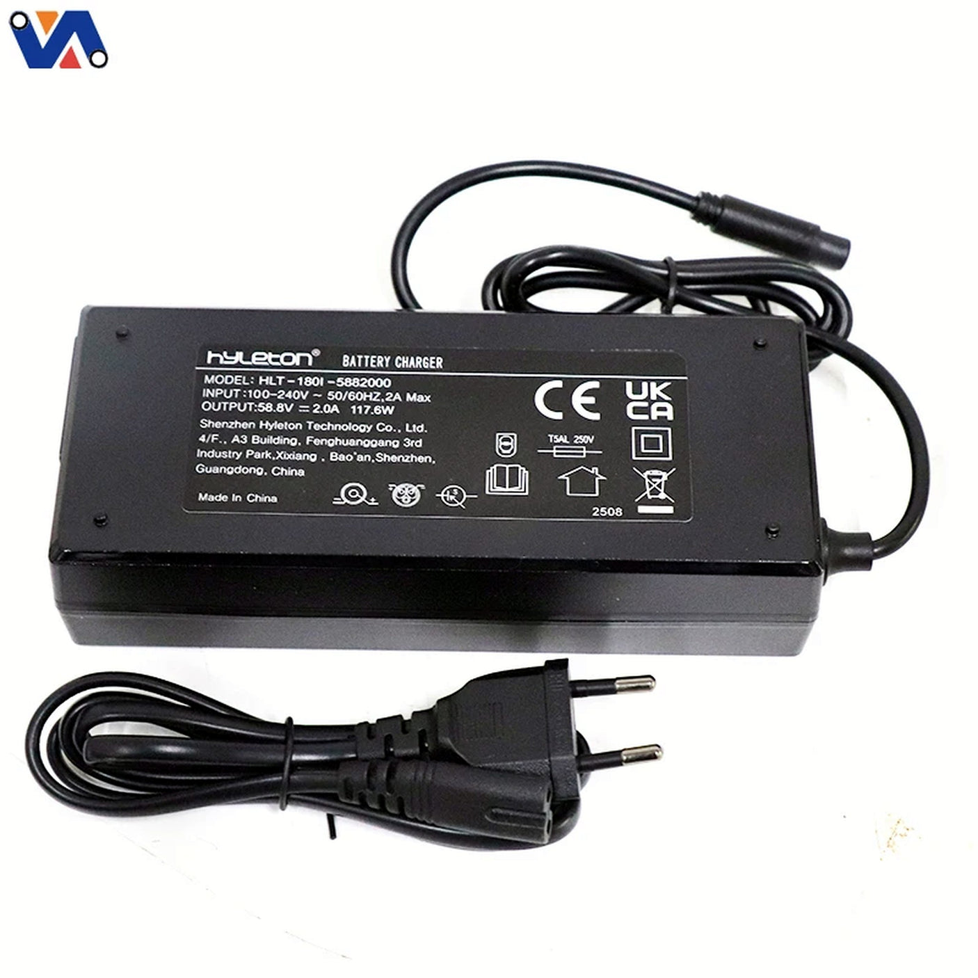 Chargeur rapide 52V-58V 5A prise GX16