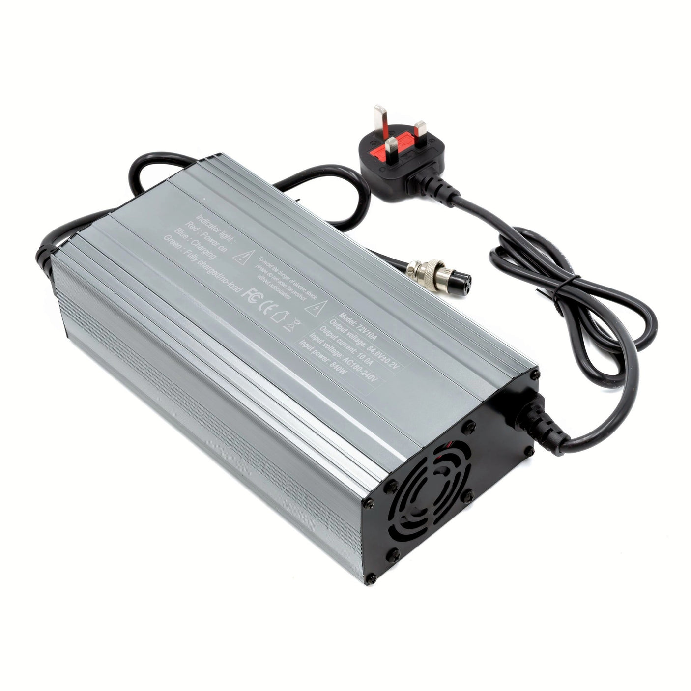 Chargeur rapide 72V vers 84V 1-10A connecteur GX16-3P pour trottinette Dualtron et Kaabo