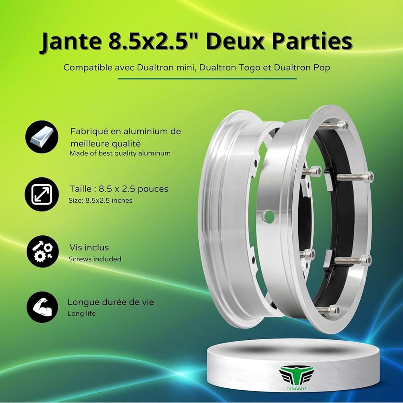 Demi jantes Dualtron (Victor, New, Eagle, Togo Ltd) x2 pcs gauche et droite
