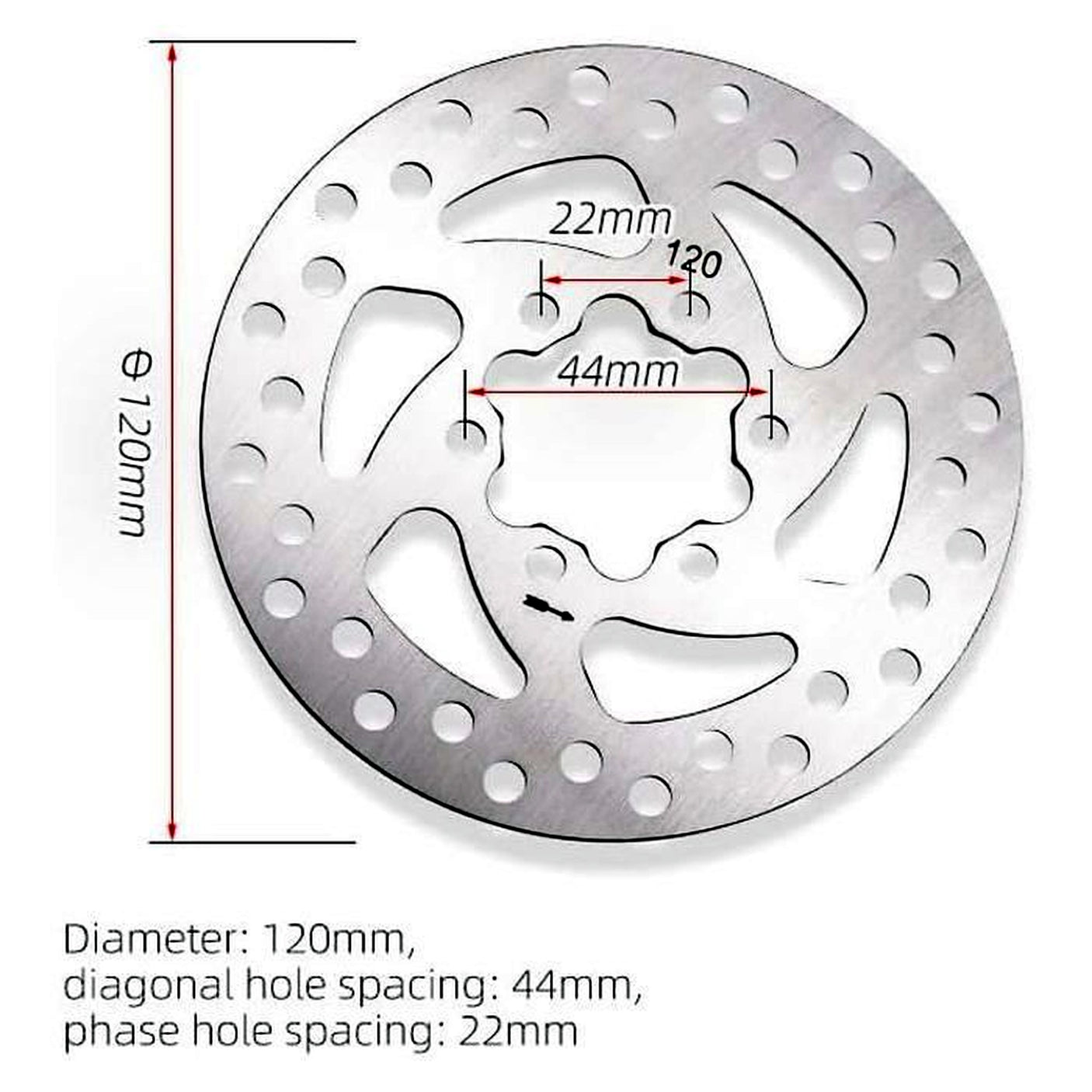 Disque de frein 120MM 6 trous